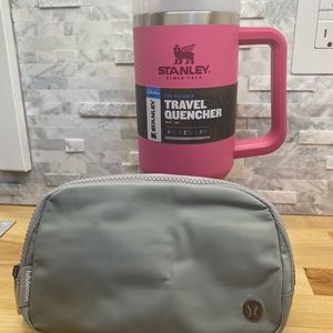 Stanley Adventure Quencher 40 oz Tumbler and Lululemon Silver Drop Belt